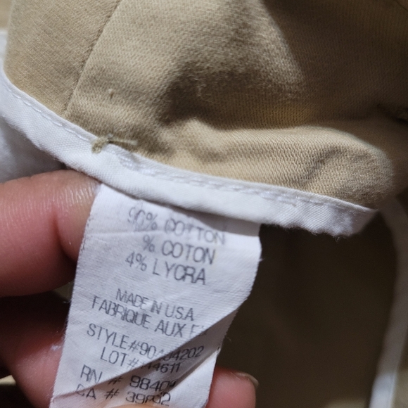 Theory Women's Khaki Pants Size 12 Tan Pockets Career Crop Relaxed fit Pleated - Picture 7 of 7